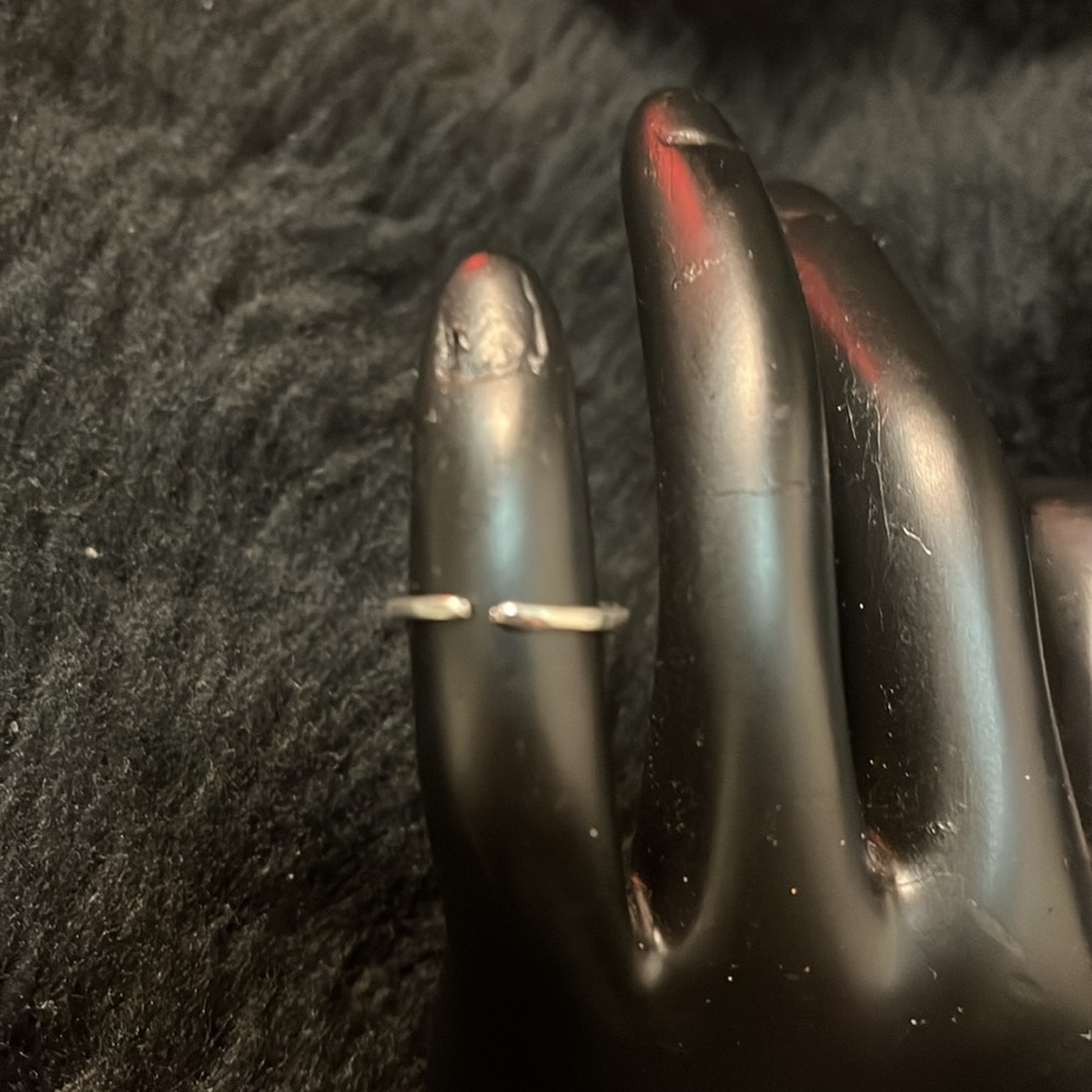 Sterling Silver Wave Adjustable Ring - image 2